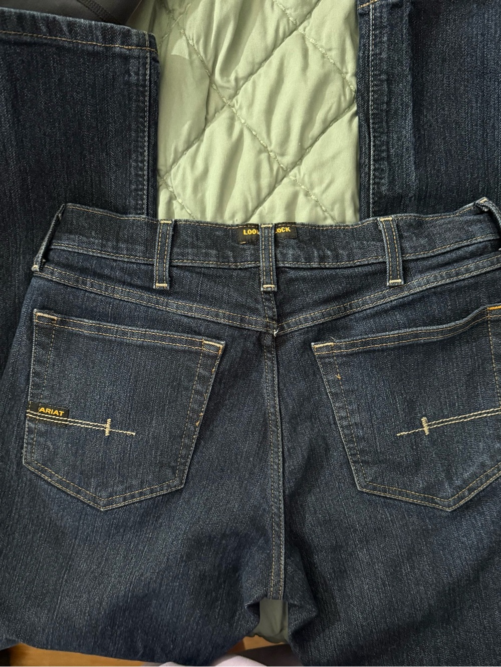 Ariat Slim Straight Dark Indigo Jeans with Contrast Stitching - Picture 6 of 6